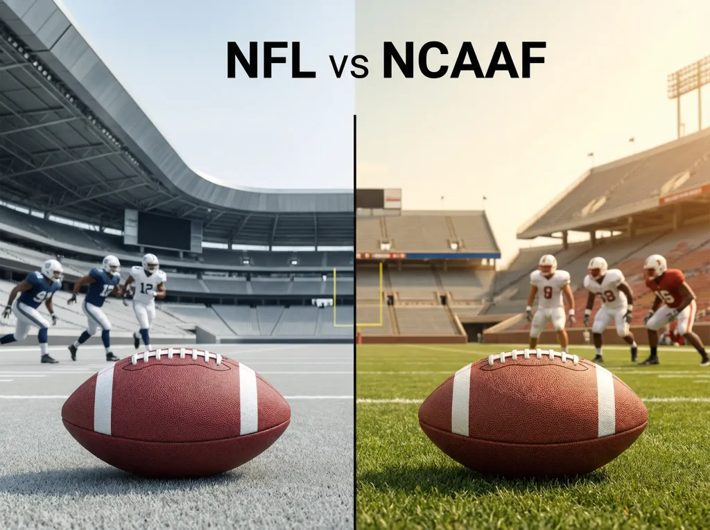 Diferencias apuestas NFL vs NCAAF fútbol americano