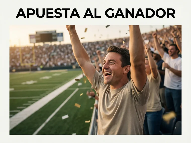 Aficionado celebrando victoria de su equipo en partido de fútbol americano universitario